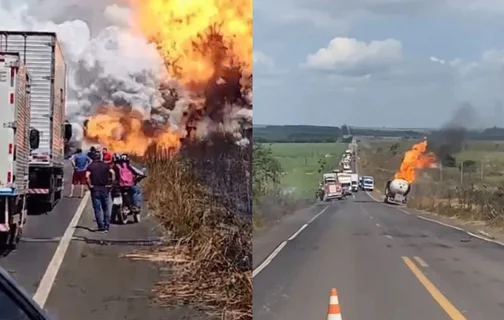 Caminhão-tanque transportava gás e explodiu em rodovia no Pará