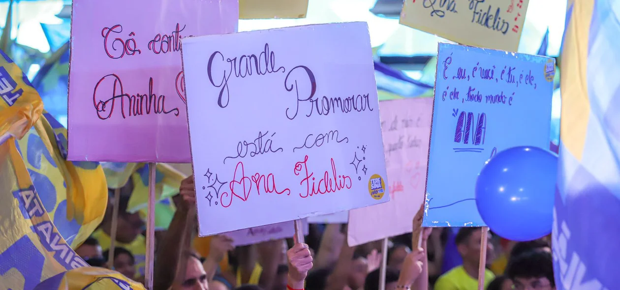 Cartazes em apoio as candidaturas