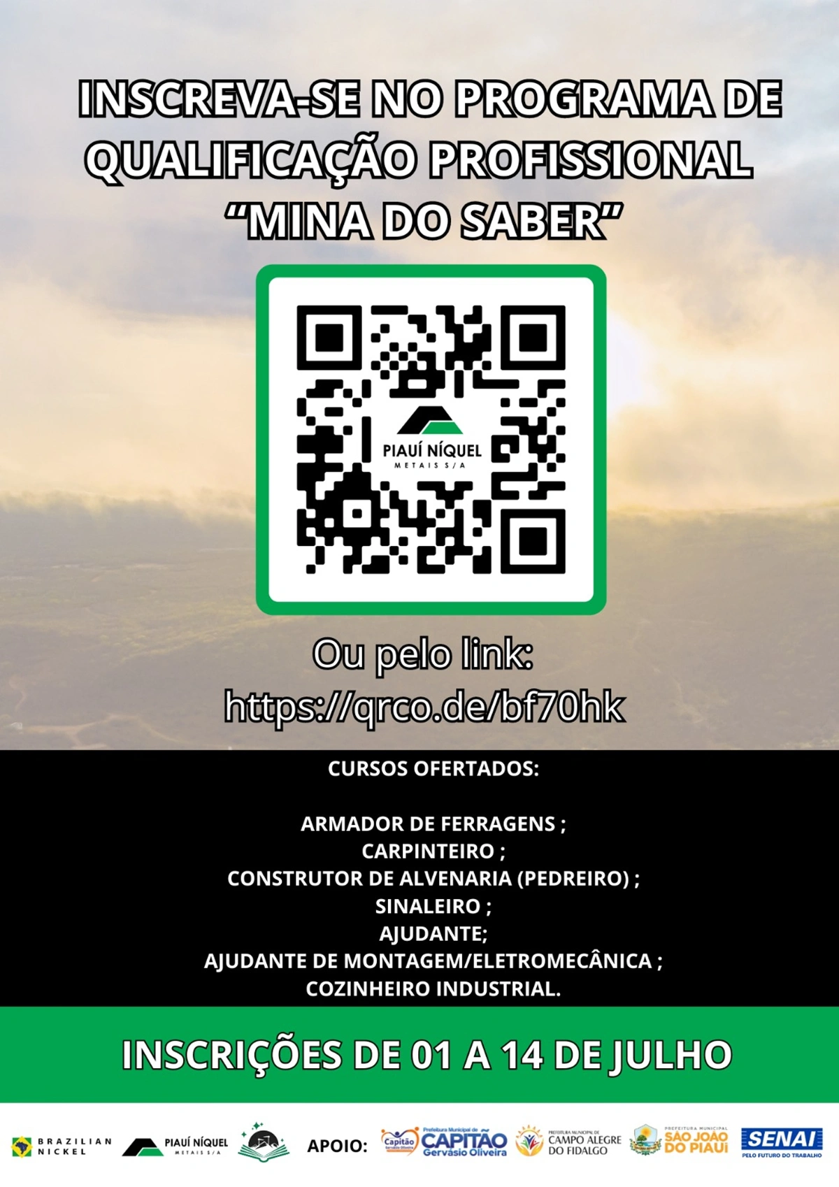 Cursos ofertados pela Prefeitura São João do Piauí