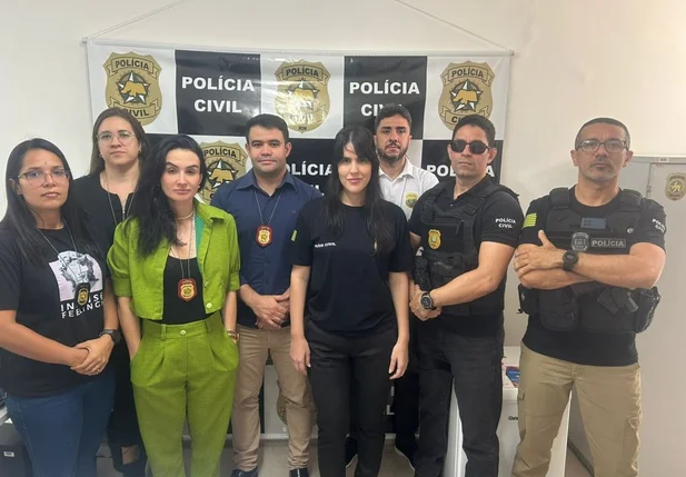 Equipe da Polícia Civil do Piauí no Rio Grande do Norte