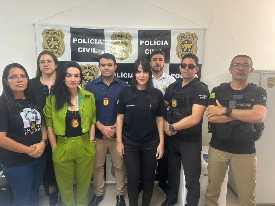 Equipe da Polícia Civil do Piauí no Rio Grande do Norte