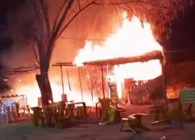 Incêndio atingiu barracas durante festejo em Lagoinha do Piauí