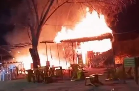 Incêndio atingiu barracas durante festejo em Lagoinha do Piauí