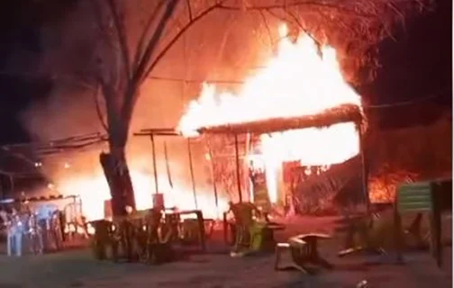 Incêndio atingiu barracas durante festejo em Lagoinha do Piauí