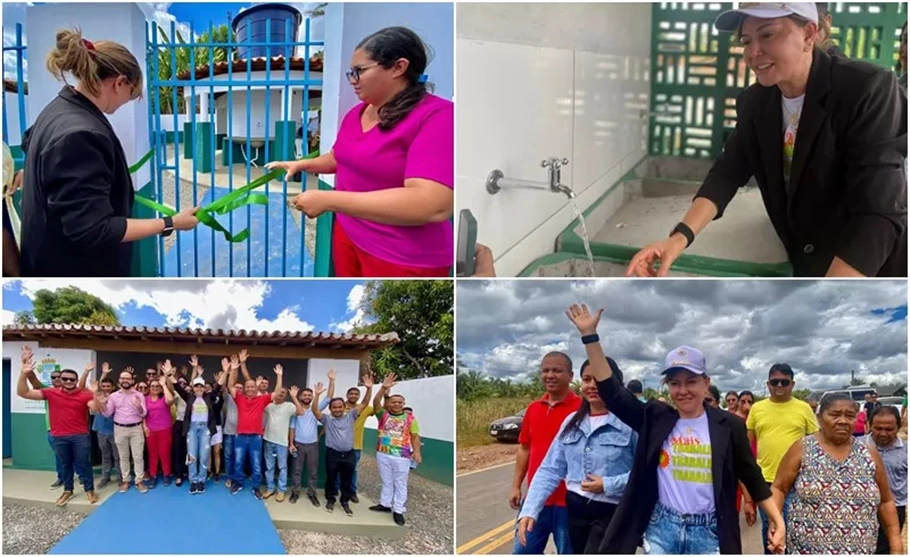 Ivanária Sampaio entrega chafarizes e lavanderias comunitárias
