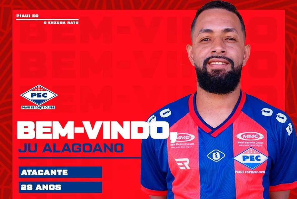 Jú Alagoano é anunciado como atacante do Piauí para o Campeonato Piauiense Série B 2024