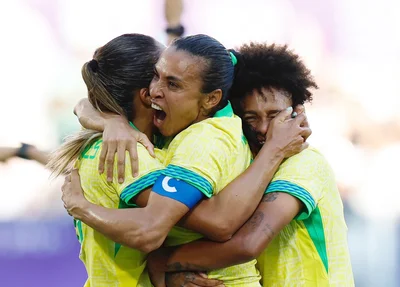 Marta em jogo pela seleção brasileira nas Olimpíadas de Paris 2024
