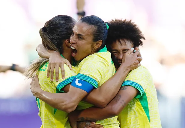 Marta em jogo pela seleção brasileira nas Olimpíadas de Paris 2024