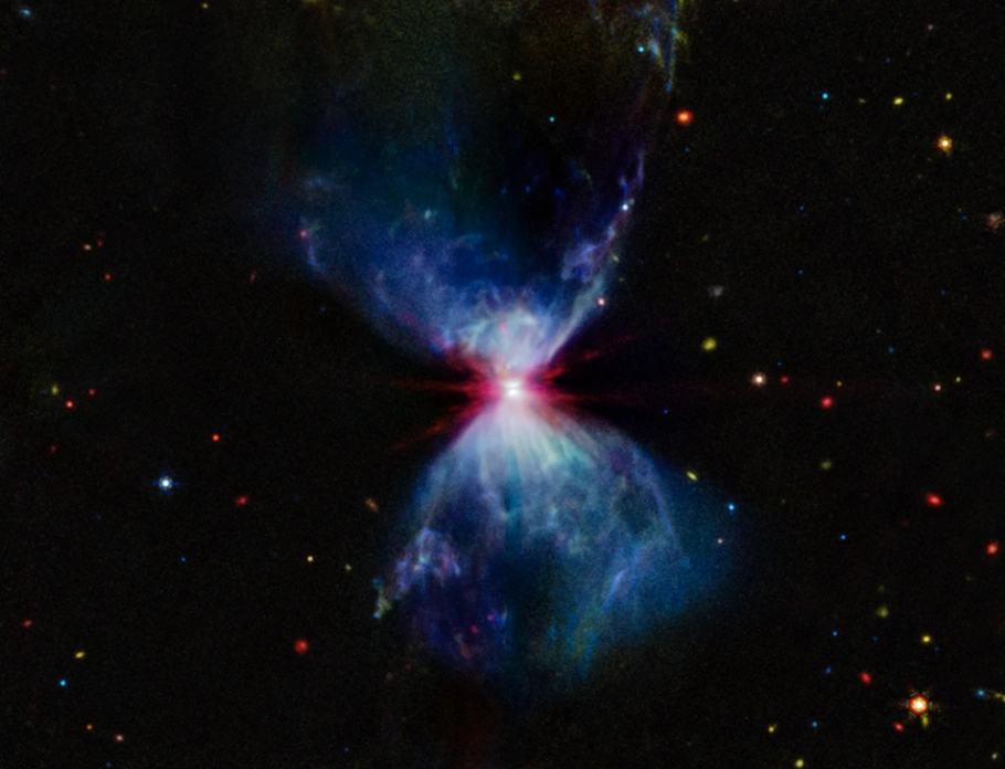 NASA registra espetáculo de "Fogos de Artifício" ao redor de estrela com Telescópio James Webb
