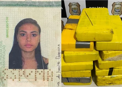 Olga Cristina de Sousa Coqueiro presa com 13,7kg de cocaína