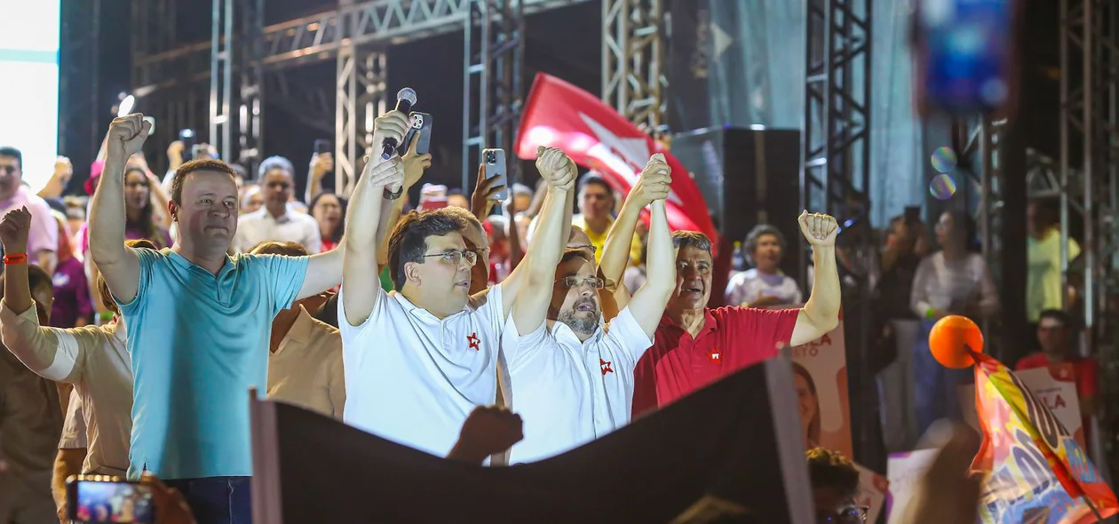 Paulo Márcio, Rafael Fonteles, Fábio Novo e Wellington Dias