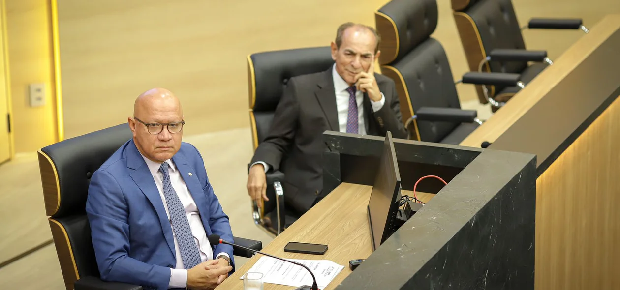 Presidente Franzé Silva e o senador Marcelo Castro