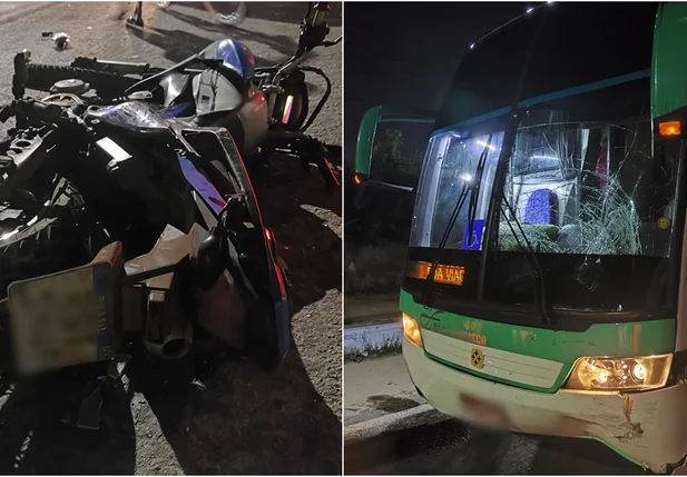 Acidente envolvendo moto e ônibus deixa uma pessoa morta em Luís Correia