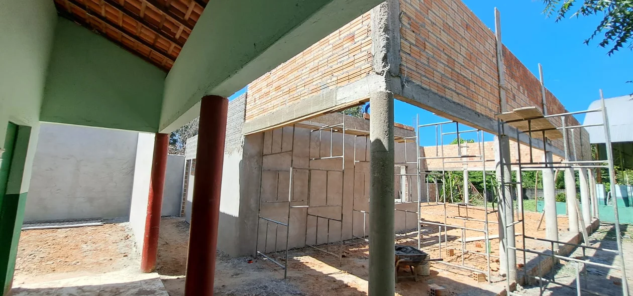 As obras estão ocorrendo em ritmo acelerado