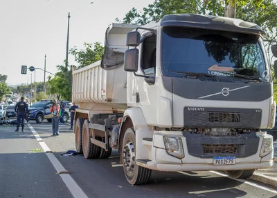 Caminhão envolvido no acidente