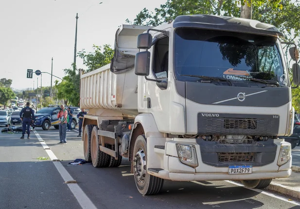 Caminhão envolvido no acidente