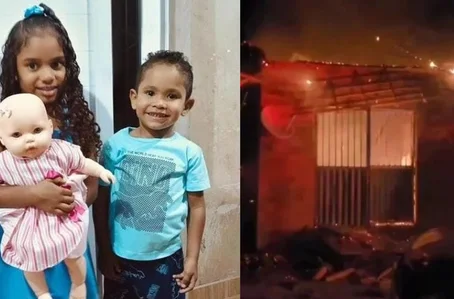 Crianças vítimas do incêncio