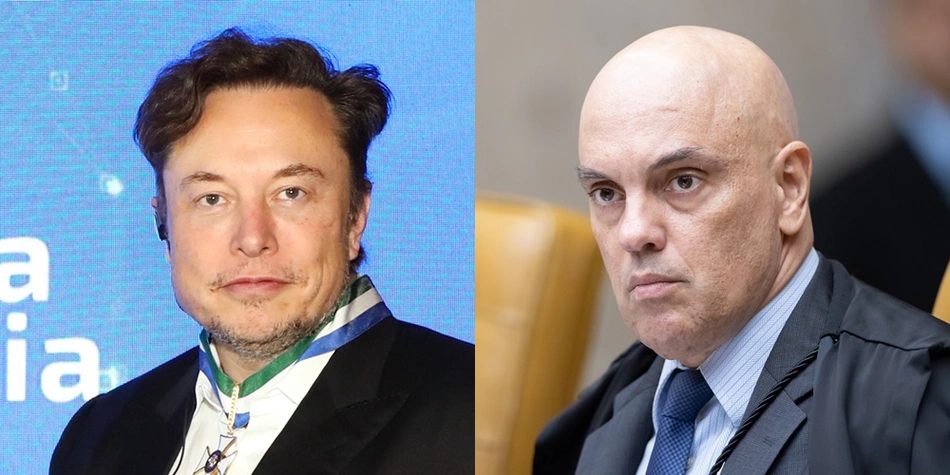 Elon Musk e Alexandre de Moraes