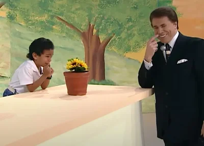 Luís Sales com apenas 4 anos no programa de Silvio Santos