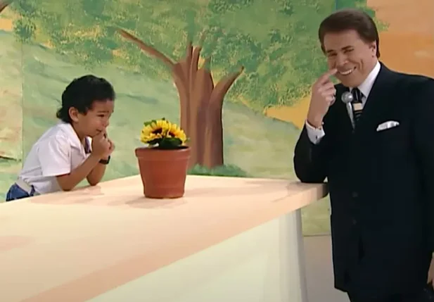 Luís Sales com apenas 4 anos no programa de Silvio Santos