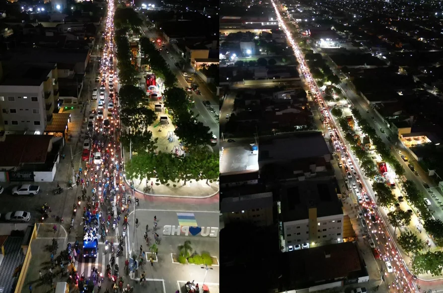 Mais de 10 mil veículos na carreata