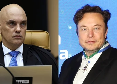 Ministro Alexandre de Moraes e Elon Musk