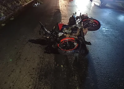 Motocicleta envolvida no acidente na BR 343 em Altos