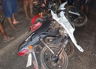 Motocicletas envolvidas no acidente na BR 343 em Campo Maior