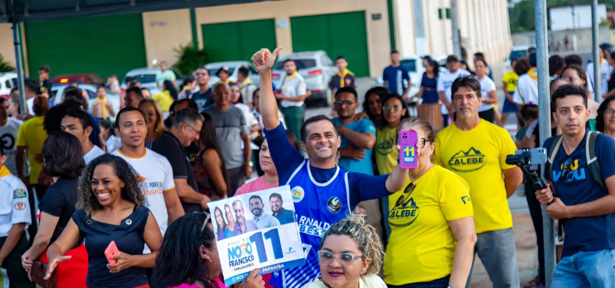 O candidato a vice prefeito Darllan Barros também esteve presente