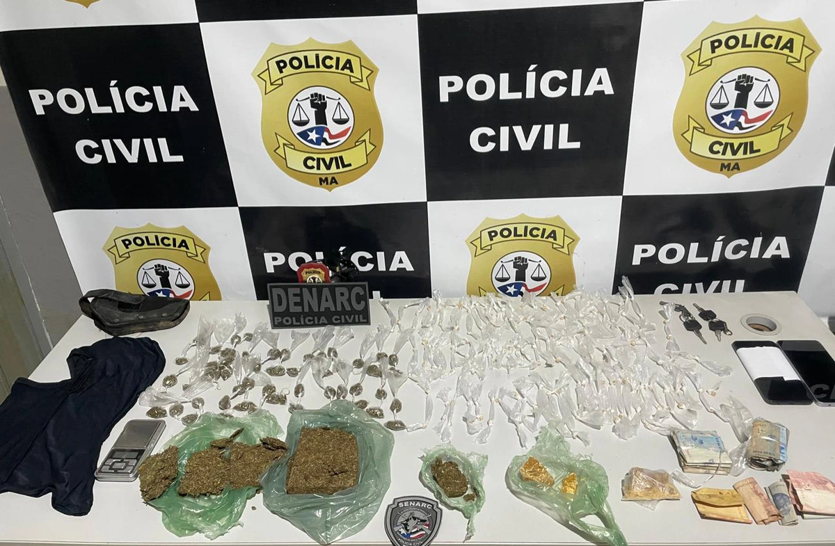 Polícia prende duas pessoas por tráfico de drogas