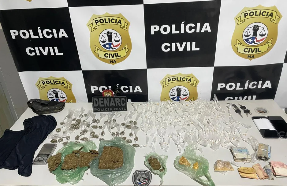 Polícia prende duas pessoas por tráfico de drogas