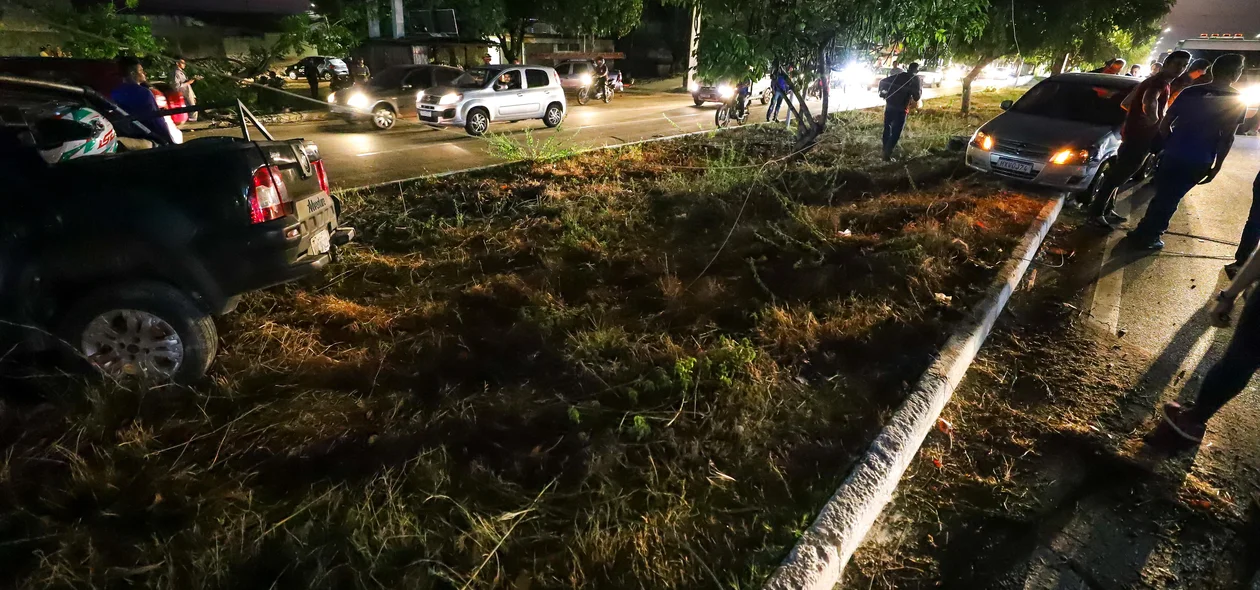 Poste caiu e atingiu ciclista