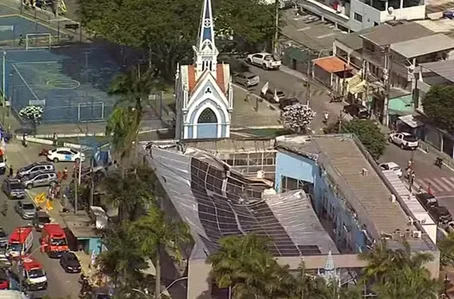 Teto do Santuário do Morro da Conceição desabou em Recife