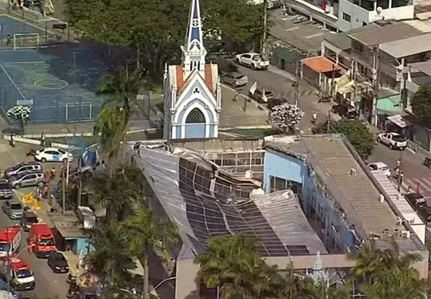 Teto do Santuário do Morro da Conceição desabou em Recife