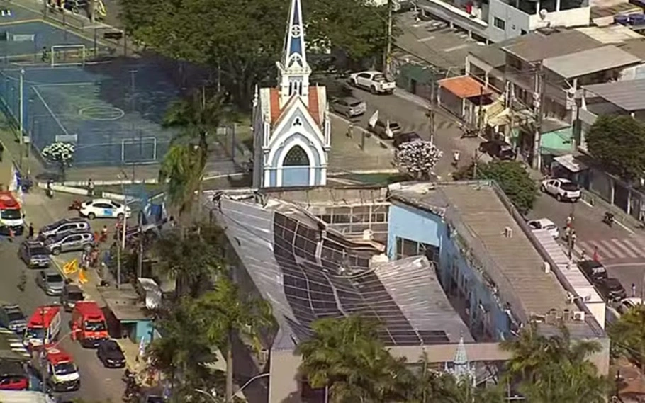 Teto do Santuário do Morro da Conceição desabou em Recife