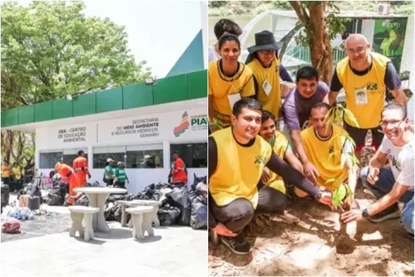 200 voluntários coletam lixo às margens do Rio Poti em Teresina