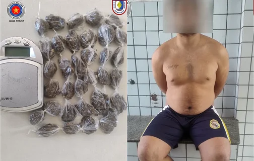 Adolescente foi apreendido com 35 invólucros de maconha