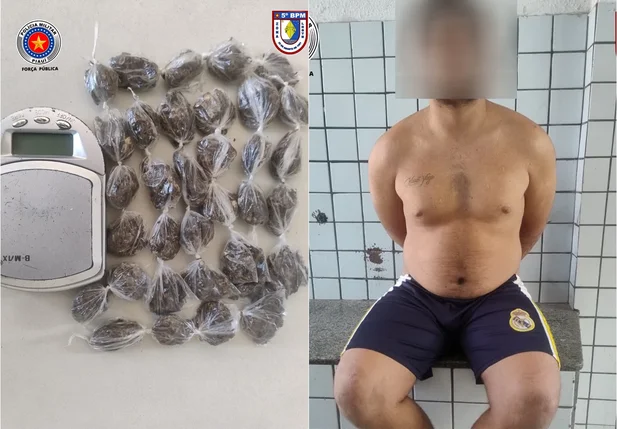 Adolescente foi apreendido com 35 invólucros de maconha