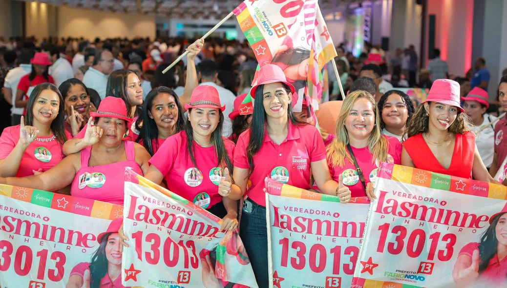 Apoiadoras da candidata Iasmine Pinheiro