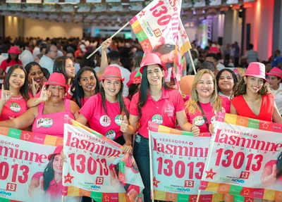 Apoiadoras da candidata Iasmine Pinheiro