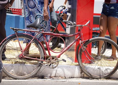 Bicicleta da vítima ficou destruída