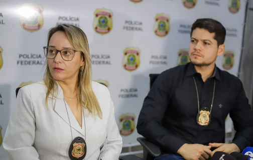 Delegada Milena Caland e delegado Jorge Nunes