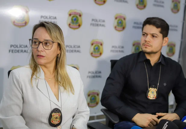 Delegada Milena Caland e delegado Jorge Nunes