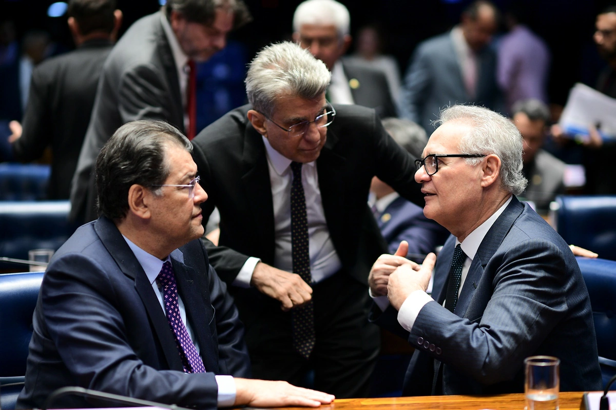 Eduardo Braga, Romero Jucá e Renan Calheiros