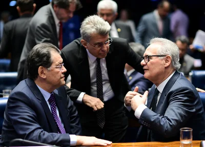 Eduardo Braga, Romero Jucá e Renan Calheiros