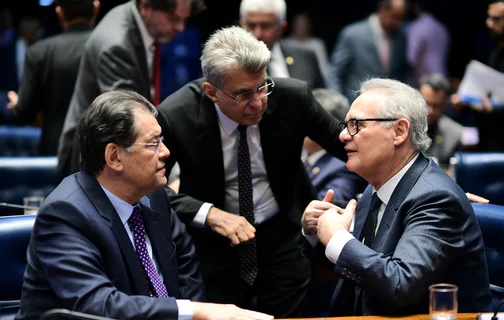 Eduardo Braga, Romero Jucá e Renan Calheiros