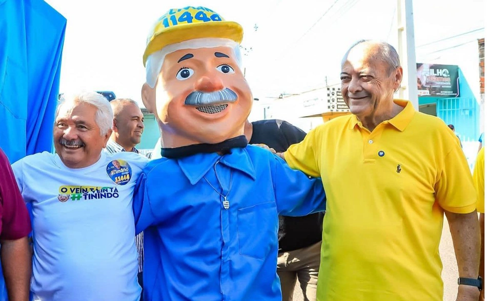 Elmano Férrer durante a caminhada