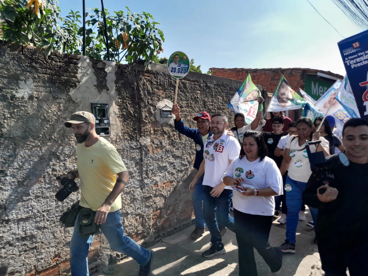 Fábio Novo durante caminhada na Piçarreira