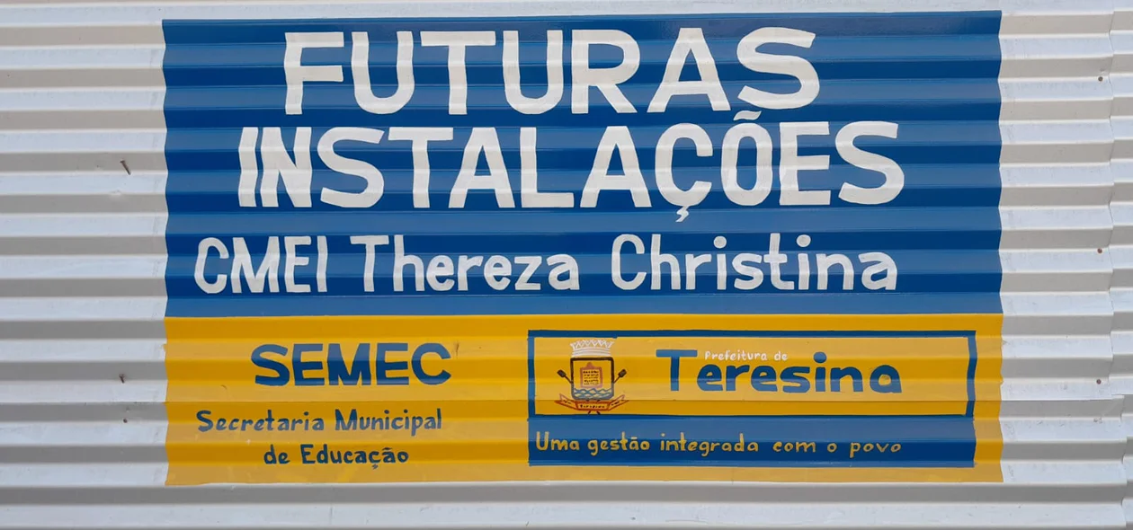 Futuras nstalações da nova sede da CMEI Thereza Christina