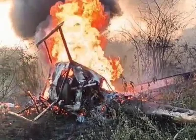 Helicóptero caiu em Caruaru (PE)